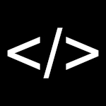 White text on a black background: representing code (software, derived from HTML syntax).